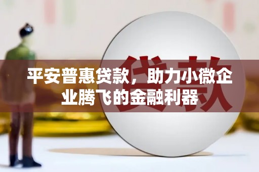 郫县平安普惠贷款，助力小微企业腾飞的金融利器