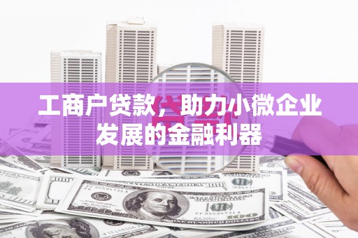 郫县工商户贷款，助力小微企业发展的金融利器