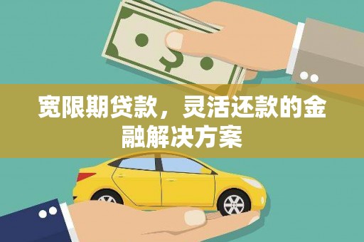 郫县宽限期贷款，灵活还款的金融解决方案