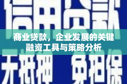 郫县商业贷款，企业发展的关键融资工具与策略分析