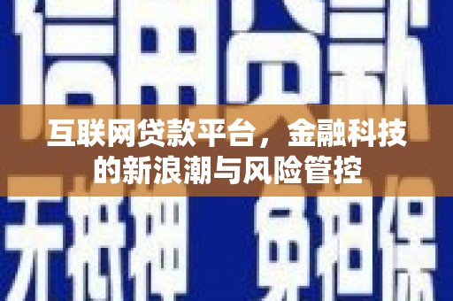 郫县互联网贷款平台，金融科技的新浪潮与风险管控