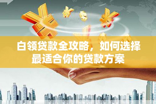 郫县白领贷款全攻略，如何选择最适合你的贷款方案